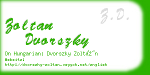 zoltan dvorszky business card
